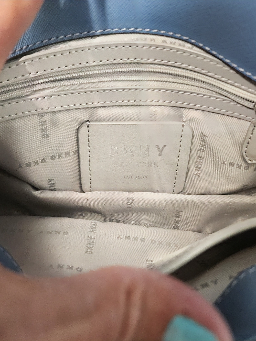 DKNY Slate-to-Blue Ombre Crossbody Bag - Picture 7 of 10